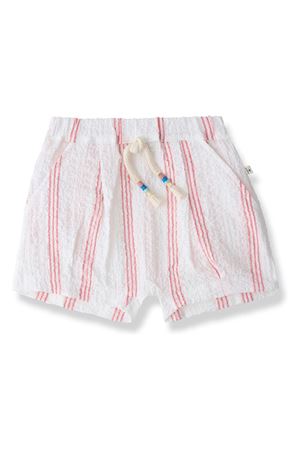 Bermuda A Righe In Cotone Bianco e Rosa 1+IN THE FAMILY KIDS | CONCASTRAWBERRY